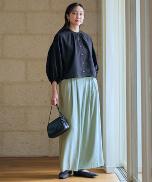 シアーテックリネンギャザーブラウス