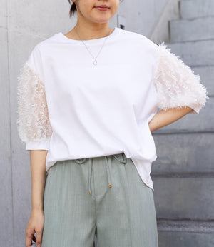 シアーフリンジドッキングカットソー