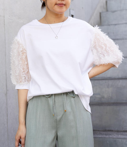 シアーフリンジドッキングカットソー