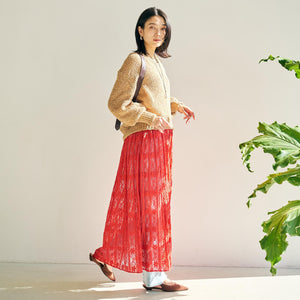 2WAY レース ロング スカート