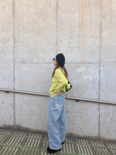 レッグラインワイドデニム