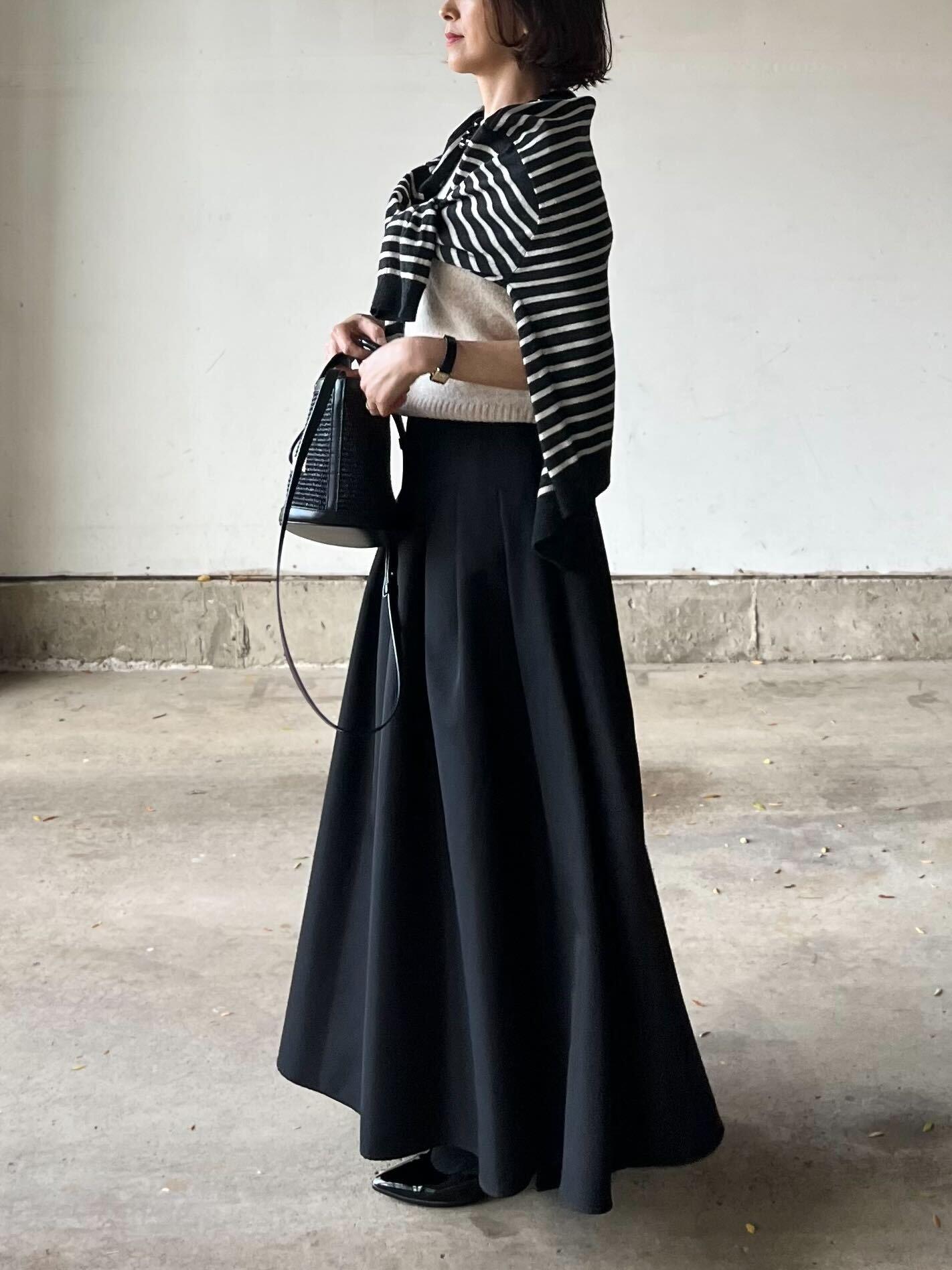 ゆったりボーダーニットカーディガン