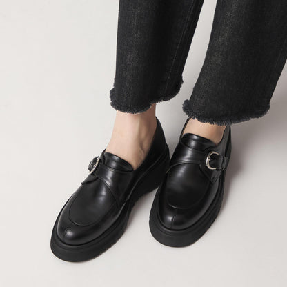 モンクストラップボリュームソールフラット55↑