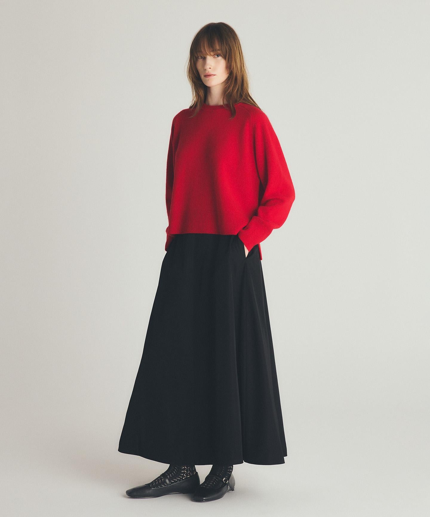 カシミヤブレンド クルーネックニット