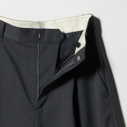 毛ポリエステル カーブパンツ ウォッシャブル