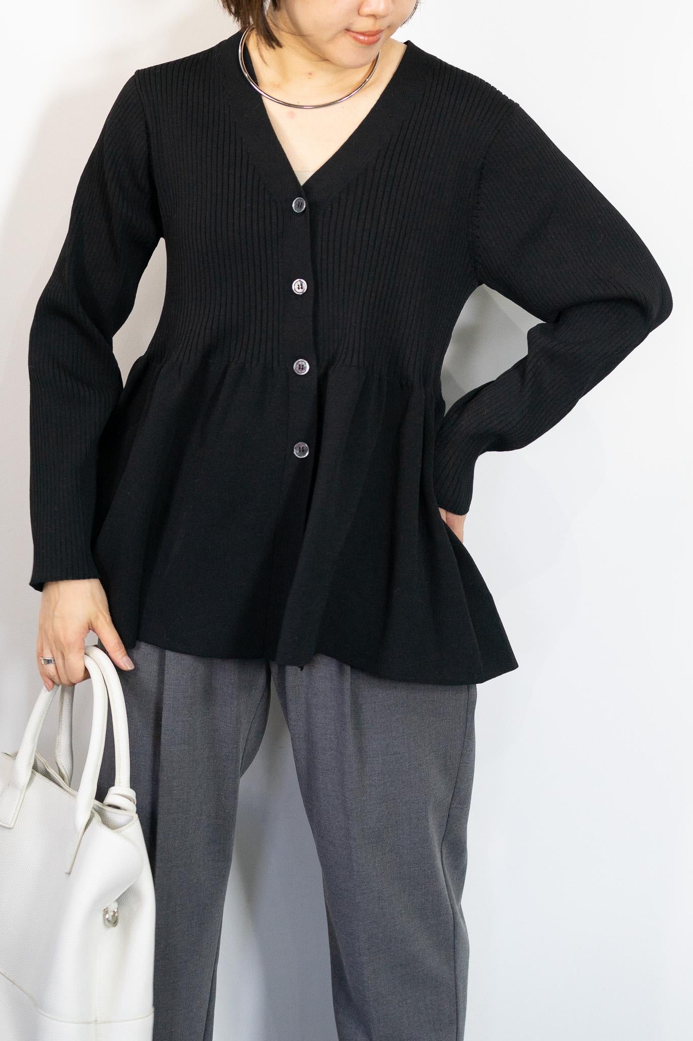 スポンディッシュペプラムカーディガン