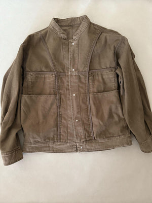 ノーカラーウォッシュブルゾン