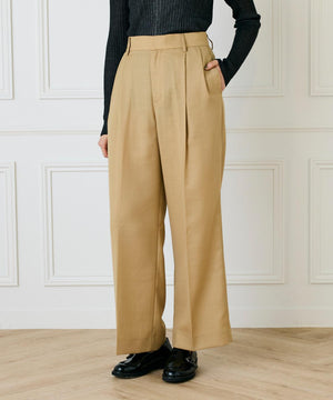 ライトカルゼ ツータックワイドパンツ