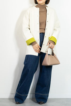 バイカラーミドルコーディガン