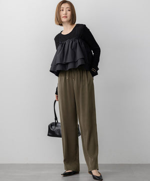 スエーディーサテン ワイド パンツ