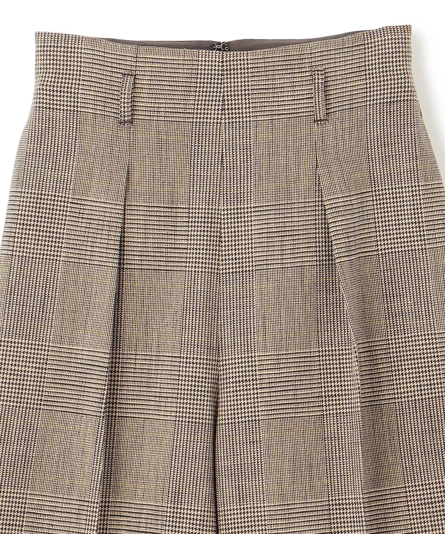 グレンチェック ワイドパンツ