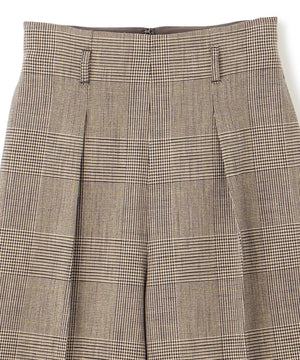 グレンチェック ワイドパンツ