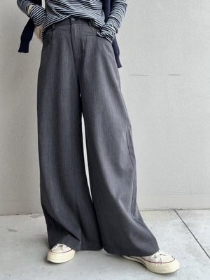 リネンワイドスラックス