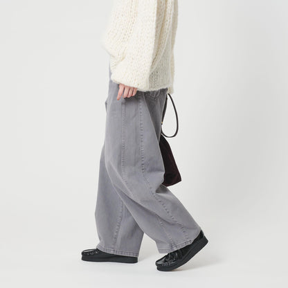 コットンデニム カーブパンツ