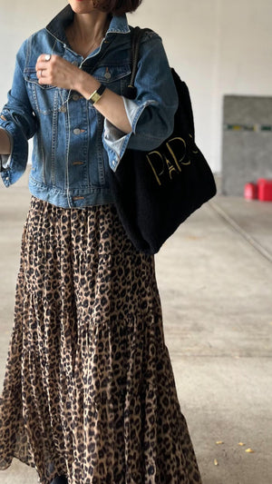 レオパードティアードスカート