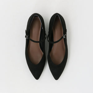 Vカット ストラップ フラットシューズ 撥水