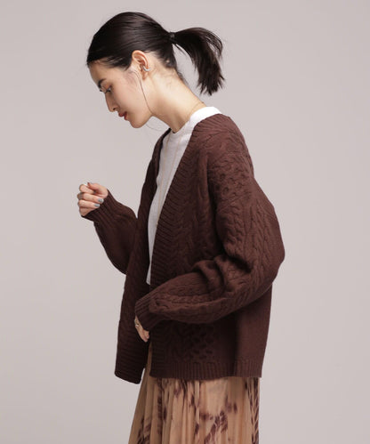 ハミルトン ケーブルショートカーディガン 長袖