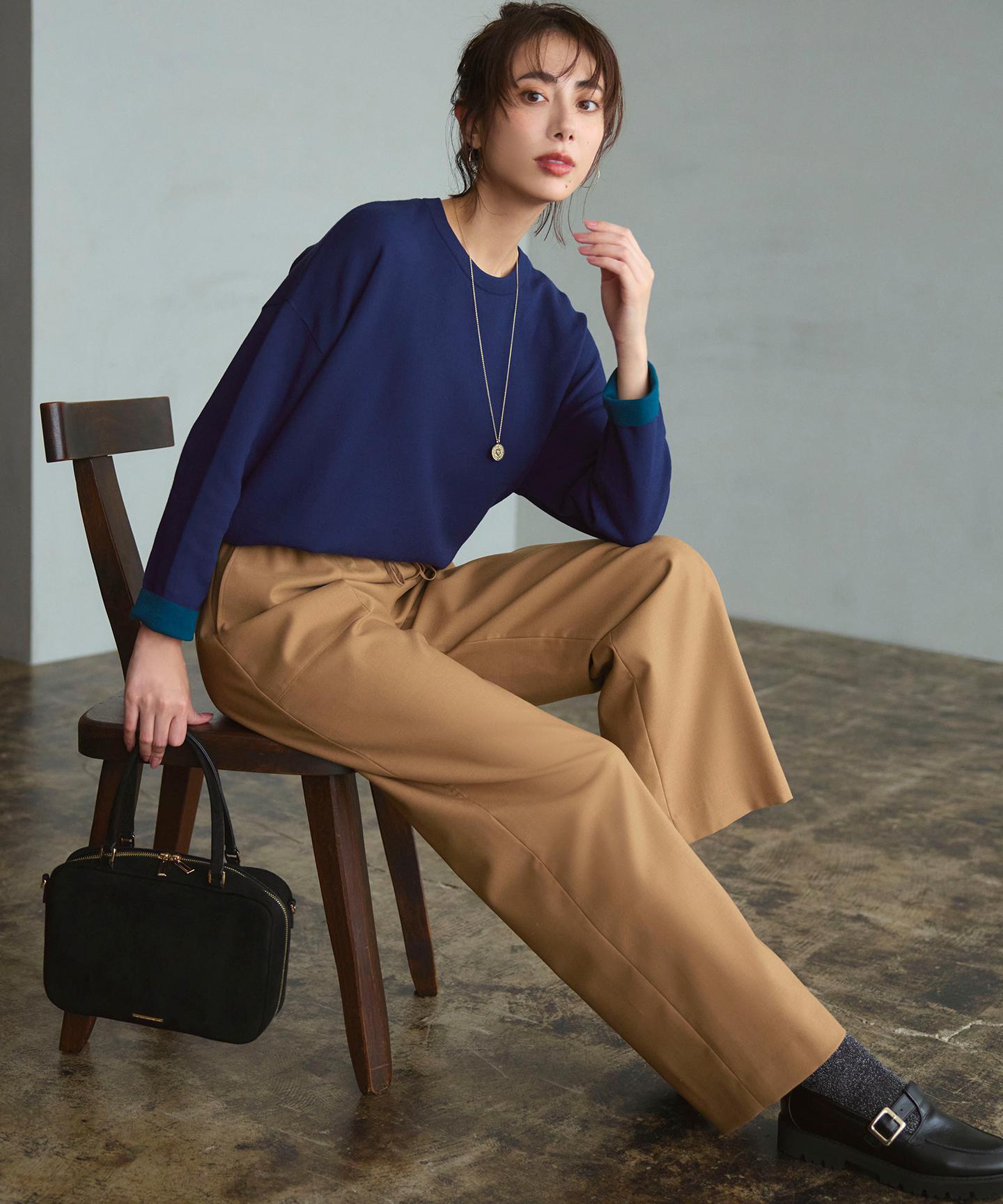 ダブルフェイス プルオーバー ニット