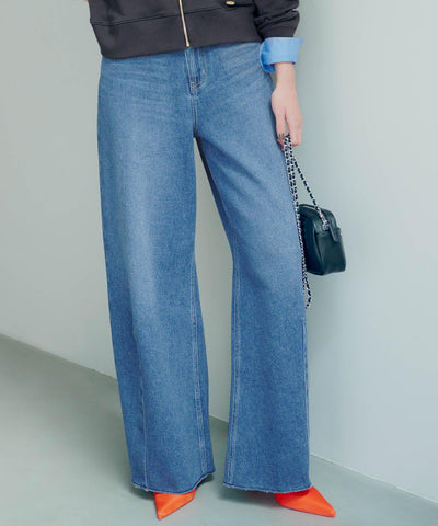 LIGHT DENIM バレルワイド パンツ
