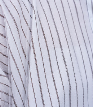 チュールレイヤードドレープブラウス