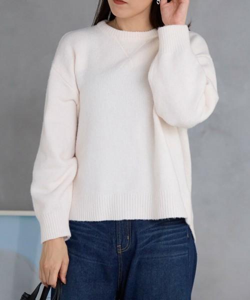 ウール混ガゼットニット