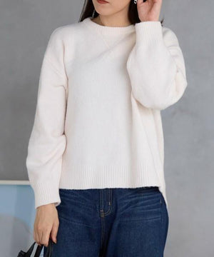 ウール混ガゼットニット