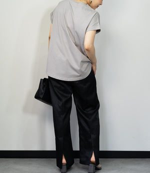 【接触冷感】レタリングフレンチスリーブTシャツ