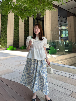 フローラル総柄マキシスカート