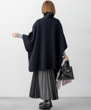 ウールライトリバー ポンチョシルエット コート