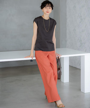 コンパクトヤーン フレンチスリーブ Tシャツ