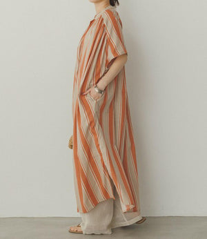 スラブコットンワンピース