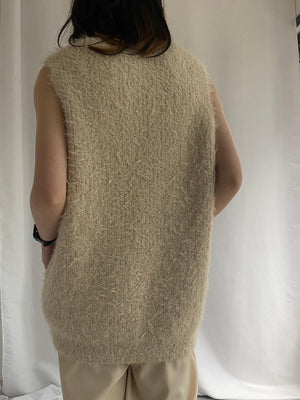 シャギーVネックニットベスト