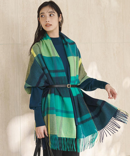カシミヤ チェック ストール