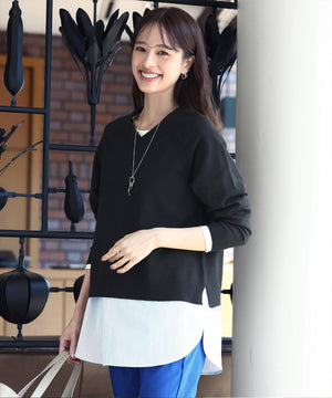 ラグランニットトップス