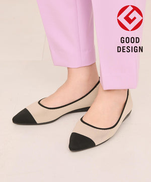 バイカラー ポインテッドパンプス