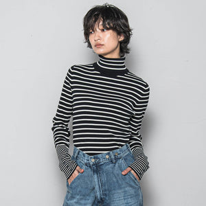 リブタートルニットプルオーバー≪手洗い可能≫