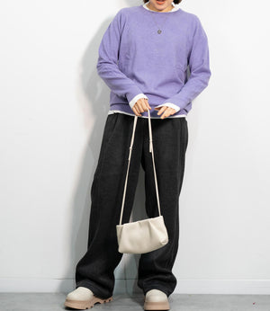 ヘリンボーン裏起毛イージーパンツ