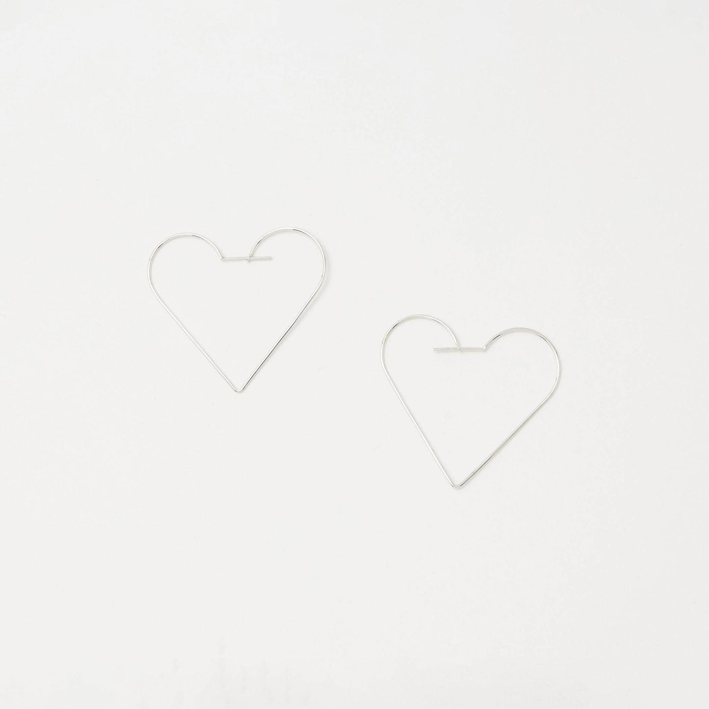 SILVER925 ハート ピアス