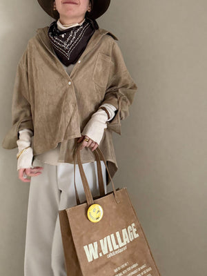 スウェードシャツ