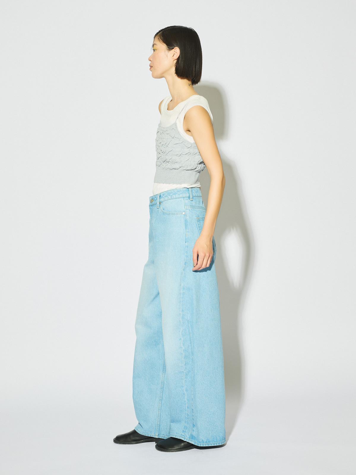 MIDIUMISOLID for Ladies バレルレッグワイドデニム