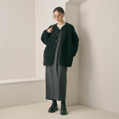 【WEB限定】ボア×フェイクムートン リバーシブルジャケット