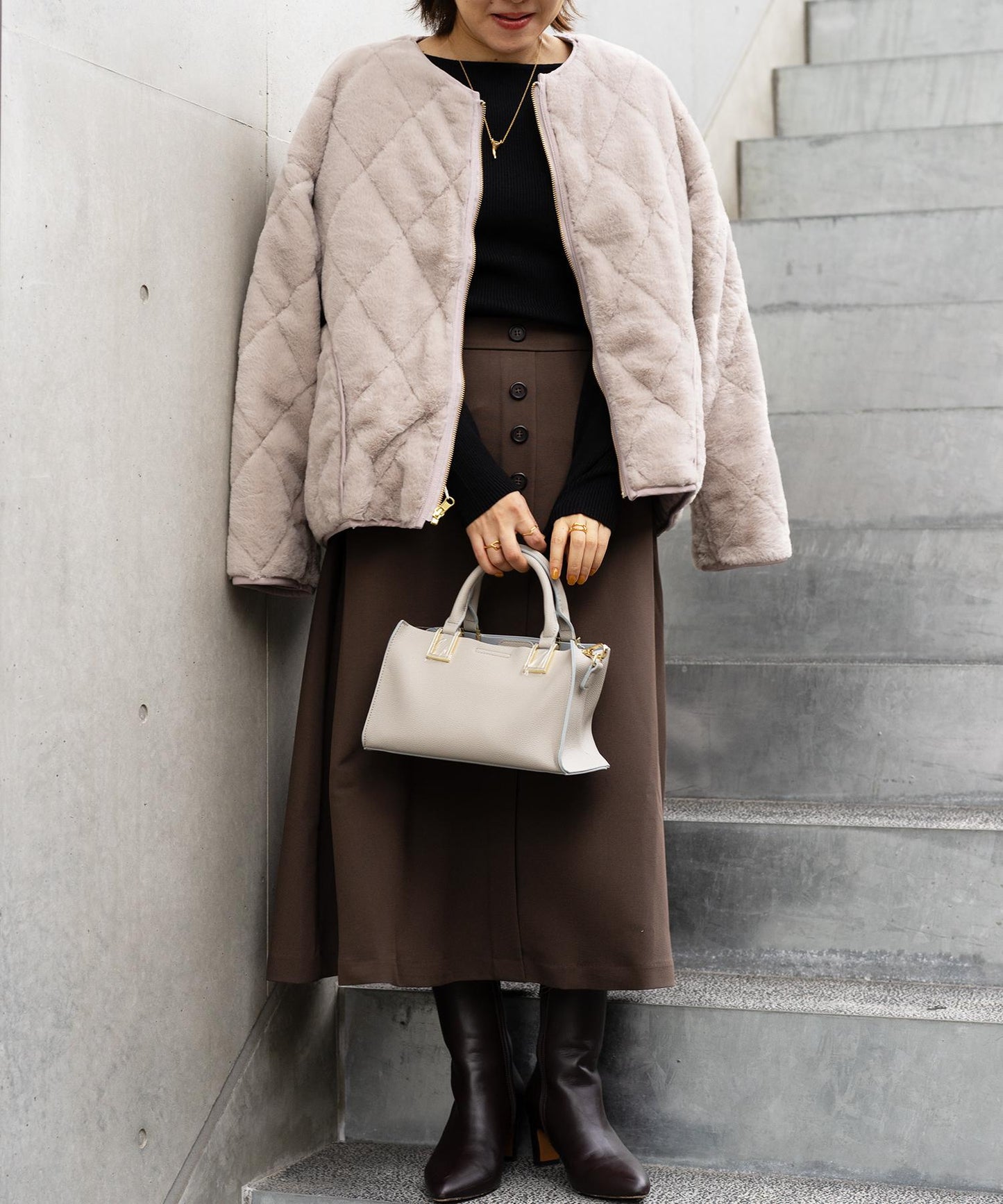 フレアボタンスカート