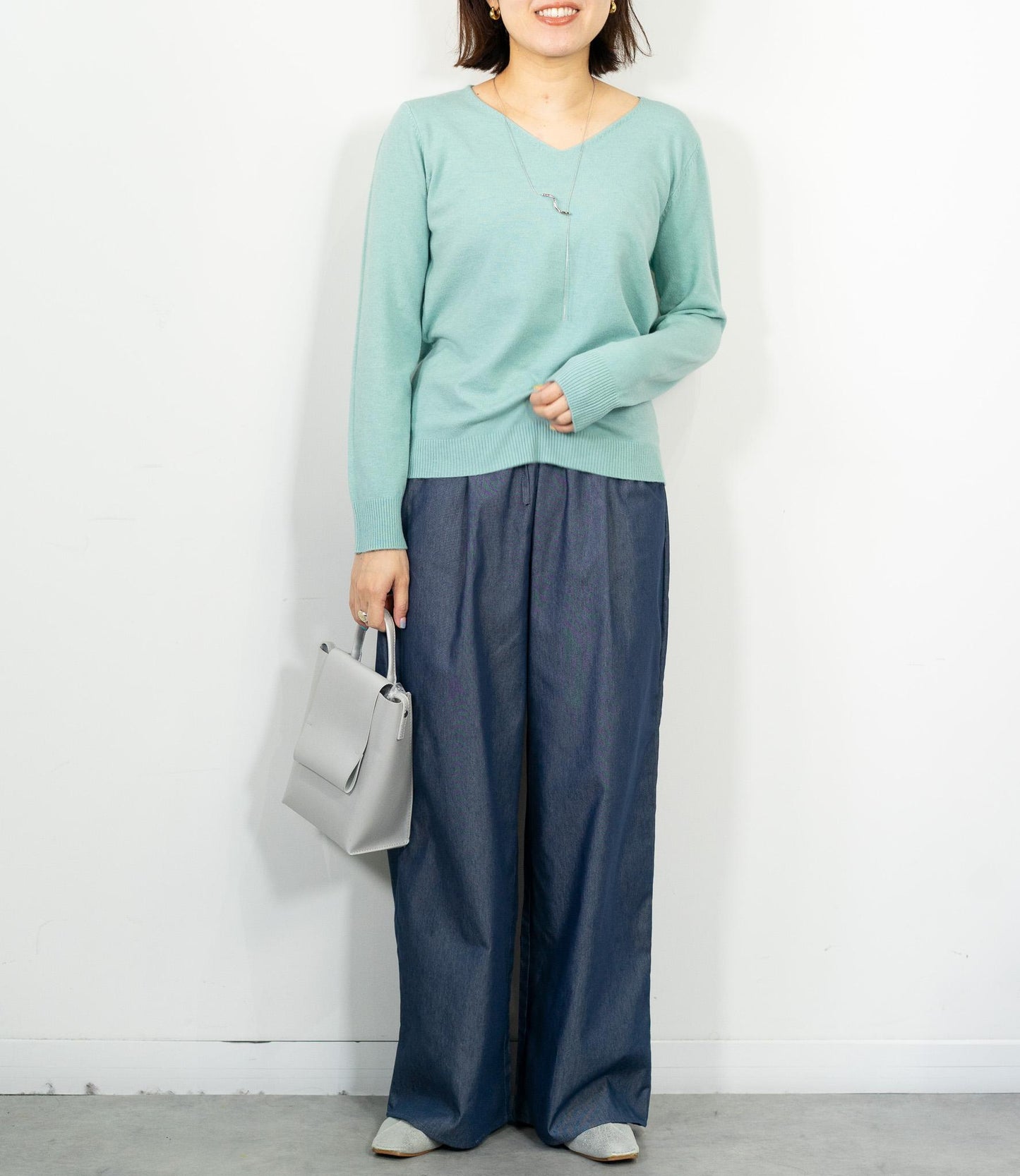 デニムライクイージーパンツ