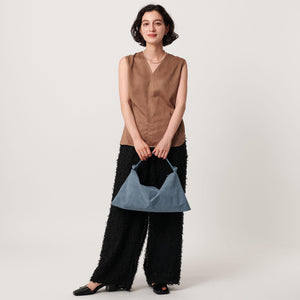 スエードライク スクエア ショルダーバッグ