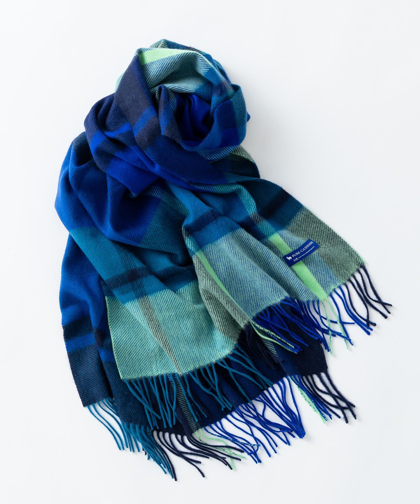 カシミヤ チェック ストール