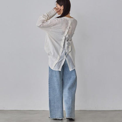 バックコンシャスロングシャツ