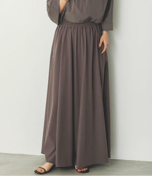 【接触冷感】ギャザーフレアスカート