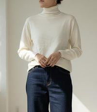 タートルネックソフトニット(M.L)