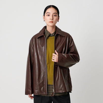 シープレザー フロントジップ ジャケット