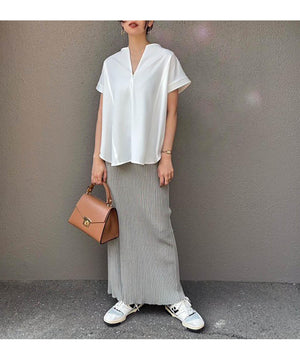 フロント2wayステッチワークブラウス